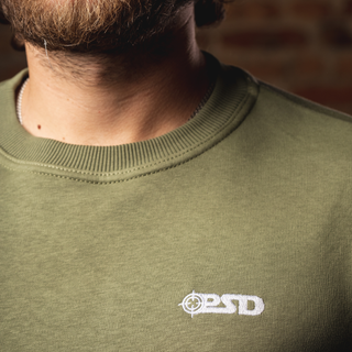Midweight Longsleeve Olive PSDinfo® Logo Stitch Edition